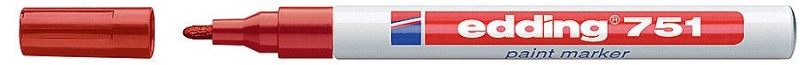 Popisovač lakový Edding 751 - červený