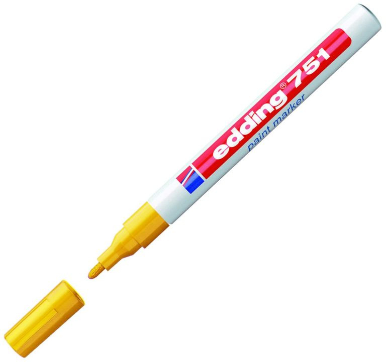 Popisovač lakový Edding 751 - žlutý
