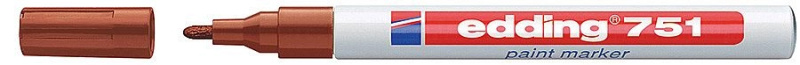 Lakový popisovač edding 751 - hnědý