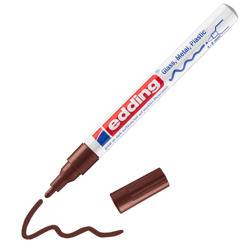 Lakový popisovač edding 751 - hnědý