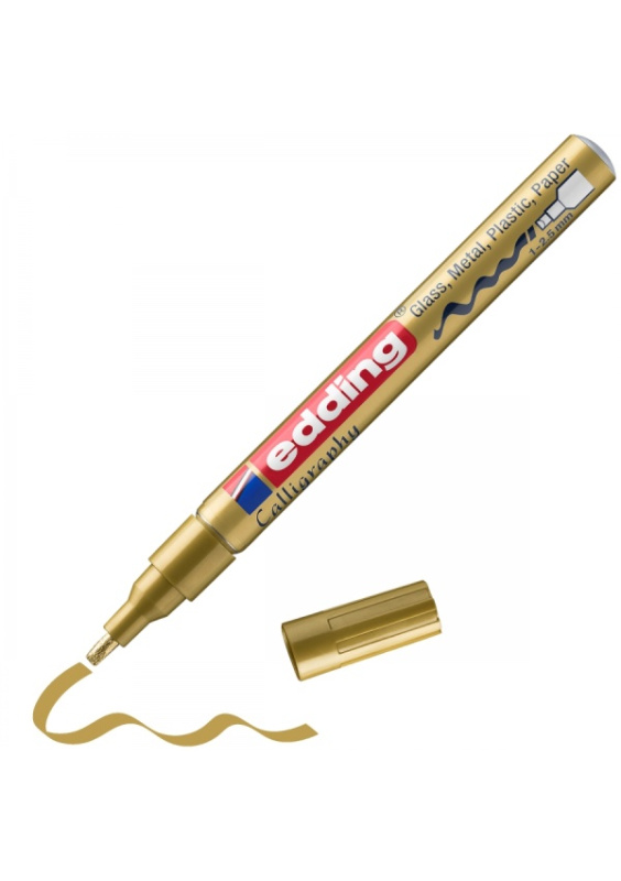 Lakový popisovač EDDING 753 kaligrafický, zlatý EDDING