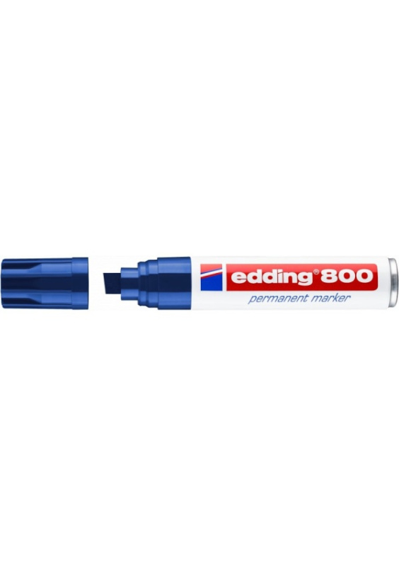 Permanentní popisovač Edding 800 - zkosený hrot, modrý