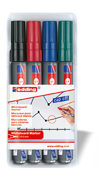 Popisovač EDDING 250 na bílé tabule, sada 4 ks EDDING