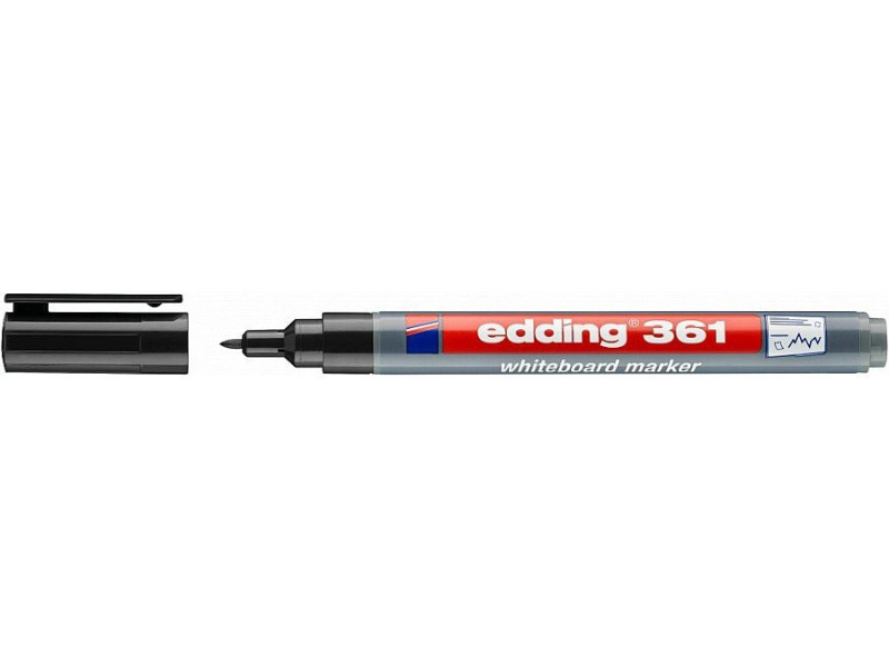 Popisovač na bílé tabule Edding 361 - kulatý hrot, černý