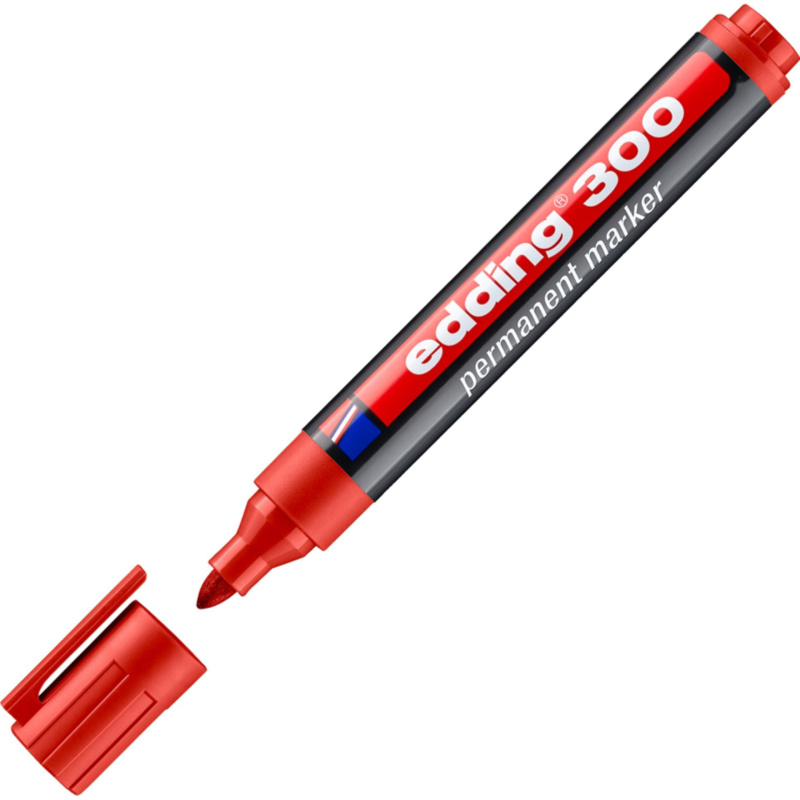 Popisovač permanentní Edding 300 - červený