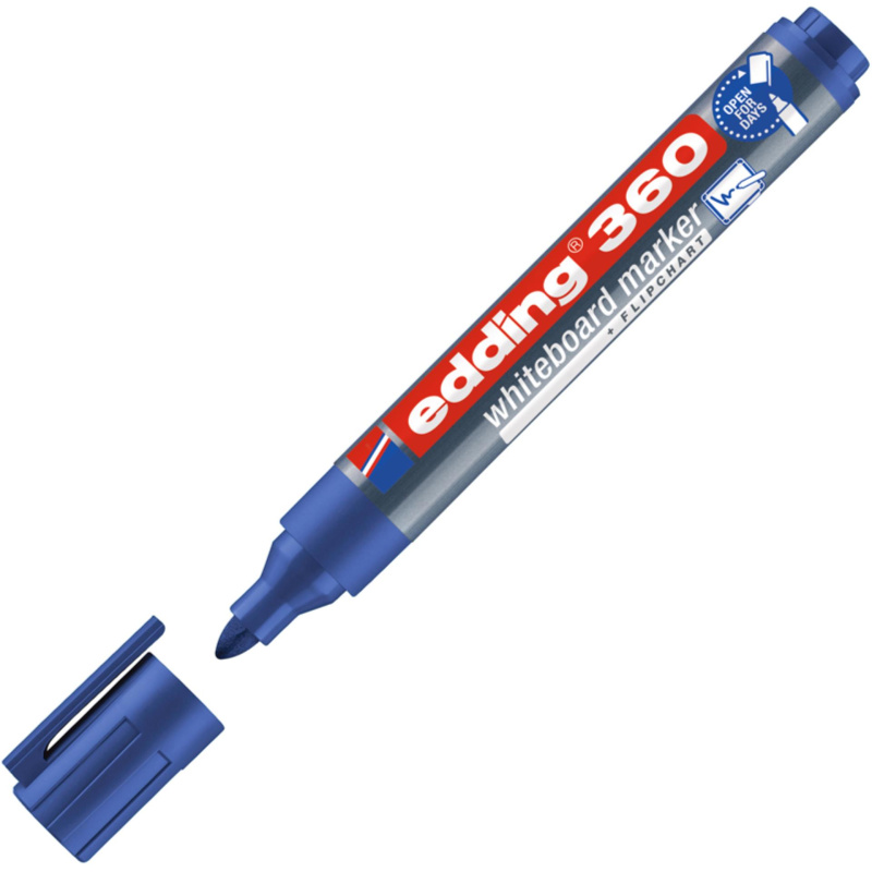 Popisovač na bílé tabule Edding 360 - modrý, kulatý
