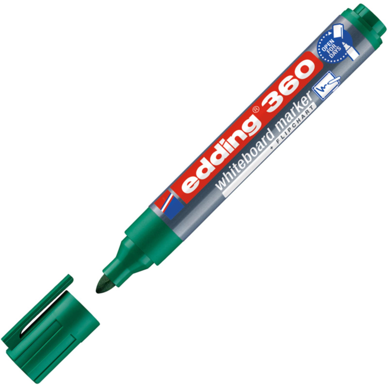 Popisovač na bílé tabule Edding 360 - zelený, kulatý