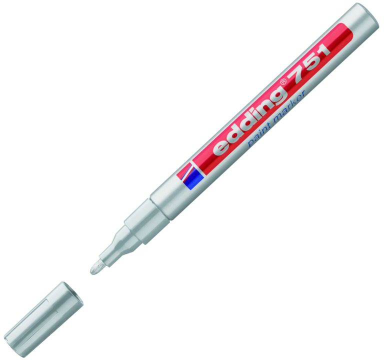 Lakový popisovač Edding 751 - stříbrný