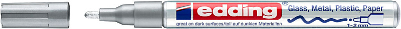 Lakový popisovač Edding 751 - stříbrný