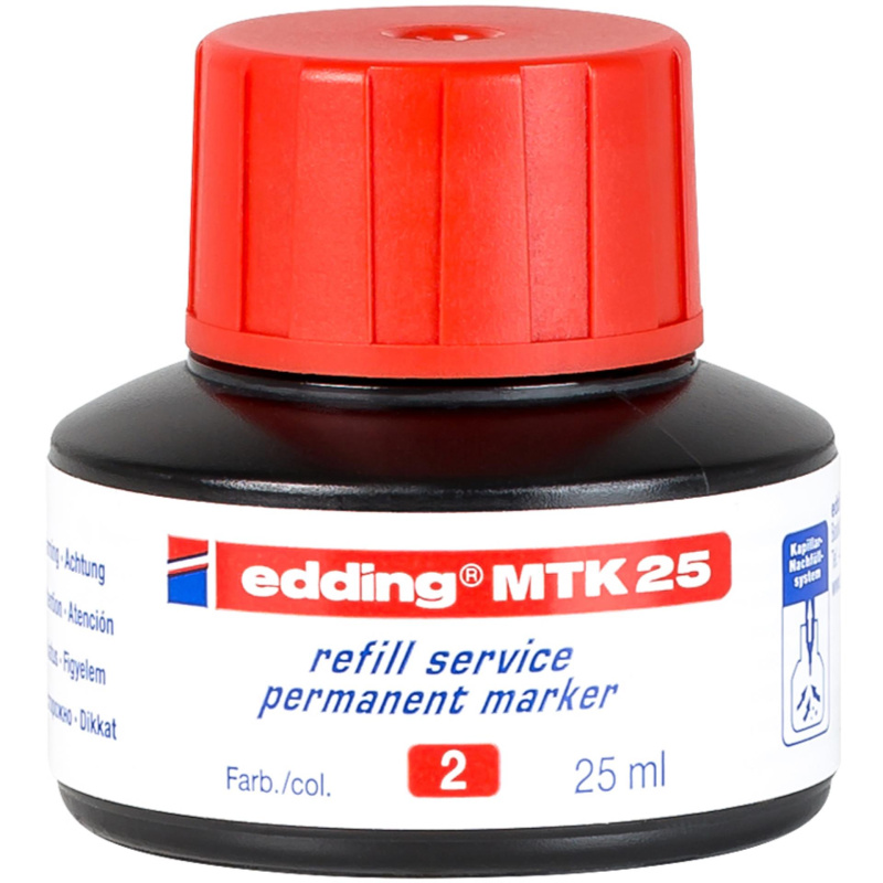 Náhradní permanentní inkoust edding, červený