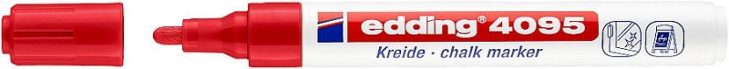 Křídový popisovač EDDING 4095, červený EDDING