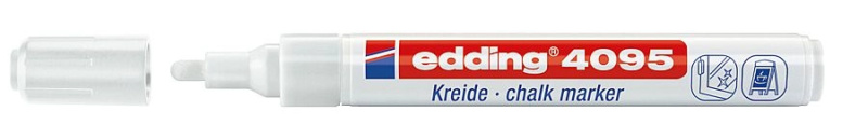 Popisovač na sklo Edding 4095 - bílý
