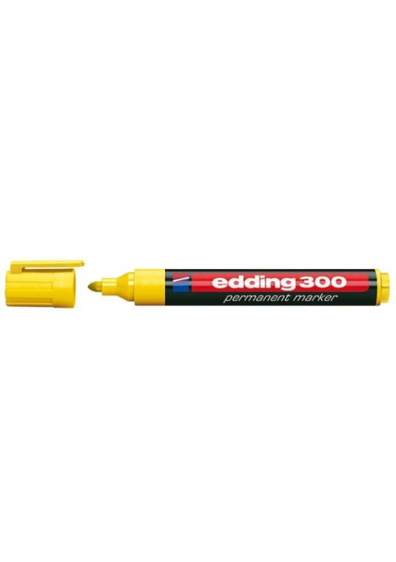 Permanentní popisovač Edding 300 - kulatý hrot, žlutý