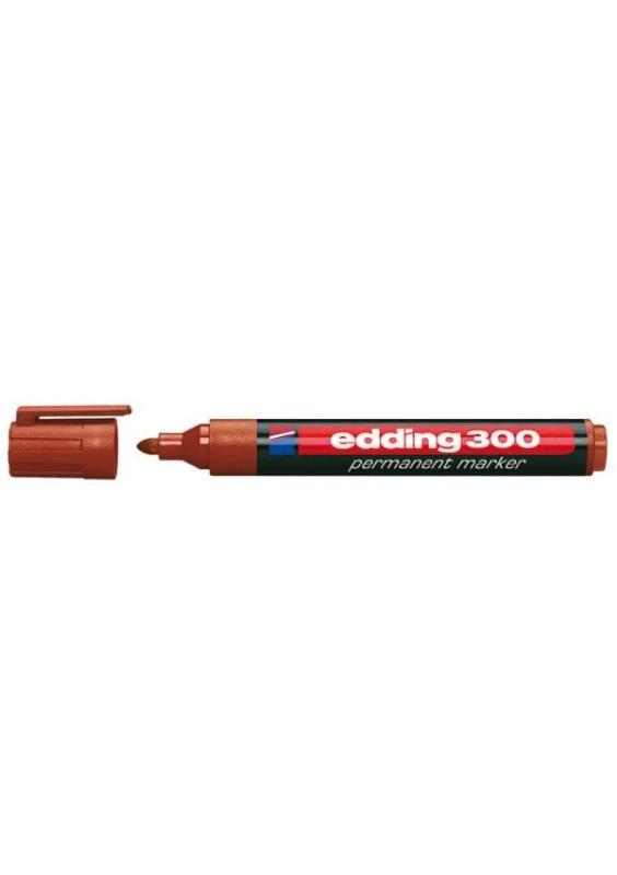 Permanentní popisovač Edding 300 - kulatý hrot, hnědý