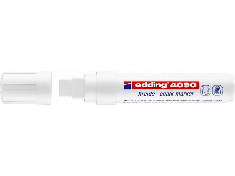 Křídový popisovač EDDING 4090, bílý, blistr EDDING