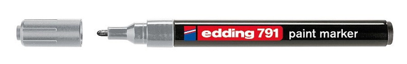 Lakový popisovač Edding 791 - stříbrný
