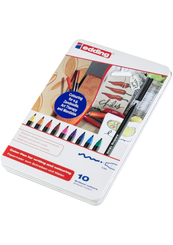 Fixy EDDING 1300, sada 10 ks, kov. krabička EDDING