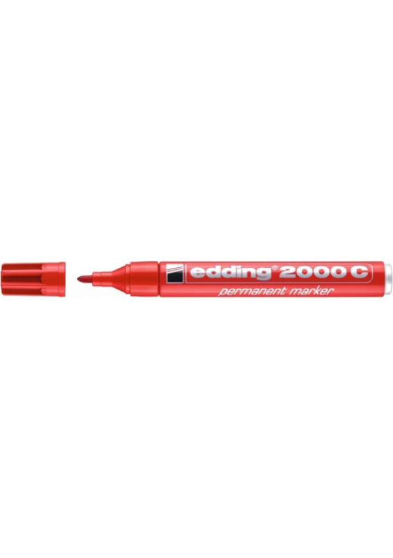 Permanentní popisovač Edding 2000 C - kulatý hrot, červený