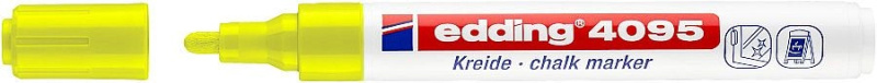 Křídový popisovač na sklo Edding 4095 - neonově žlutý