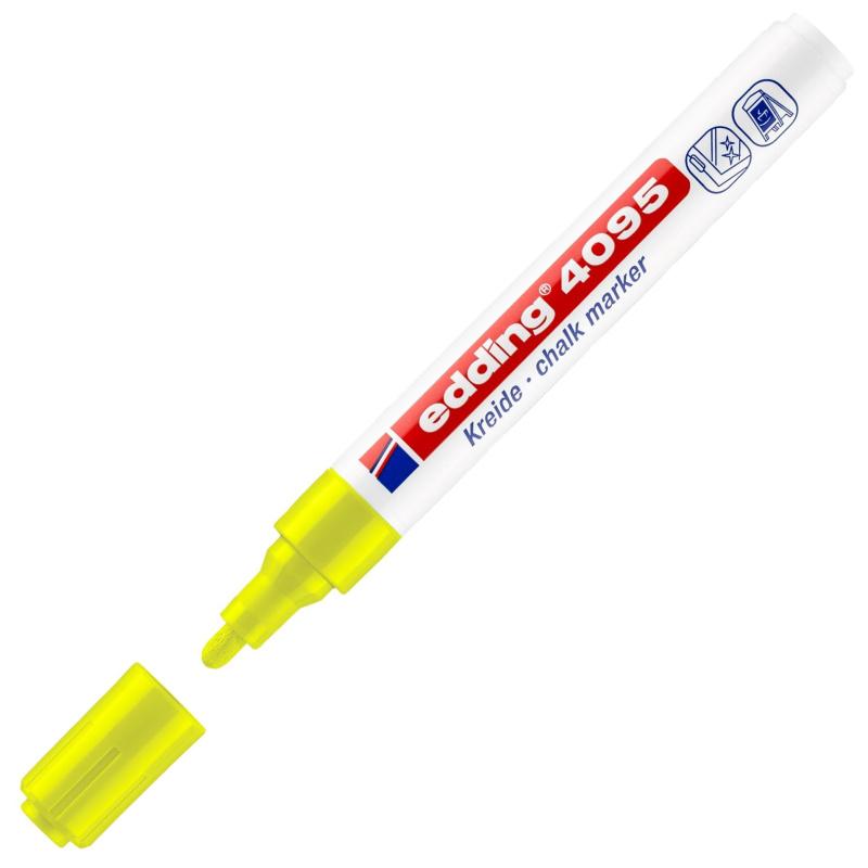 Křídový popisovač na sklo Edding 4095 - neonově žlutý