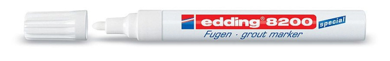 Popisovač EDDING 8200 na spáry, bílá EDDING