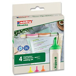 Zvýrazňovač Edding Eco - 4 barvy
