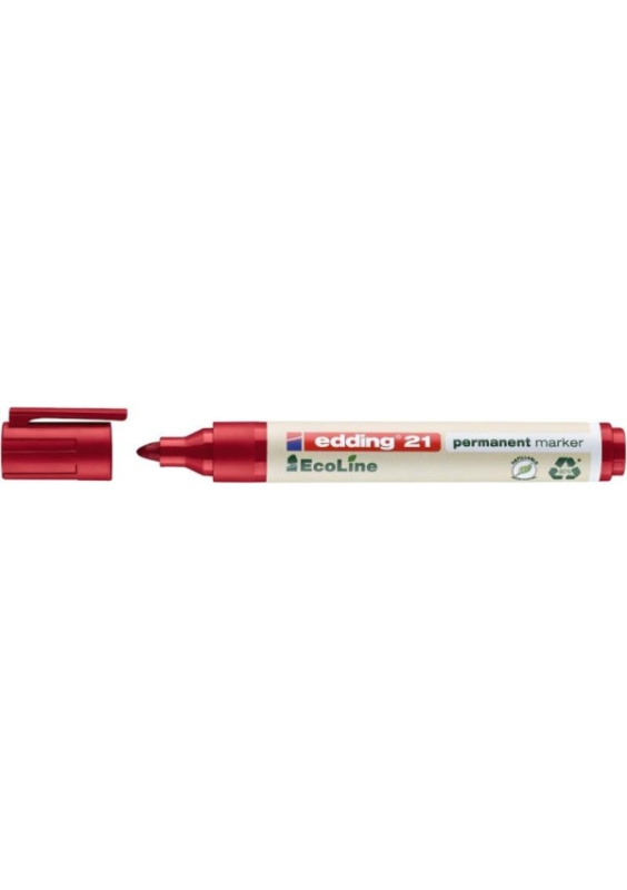 Edding 21 EcoLine - permanentní popisovač - červený