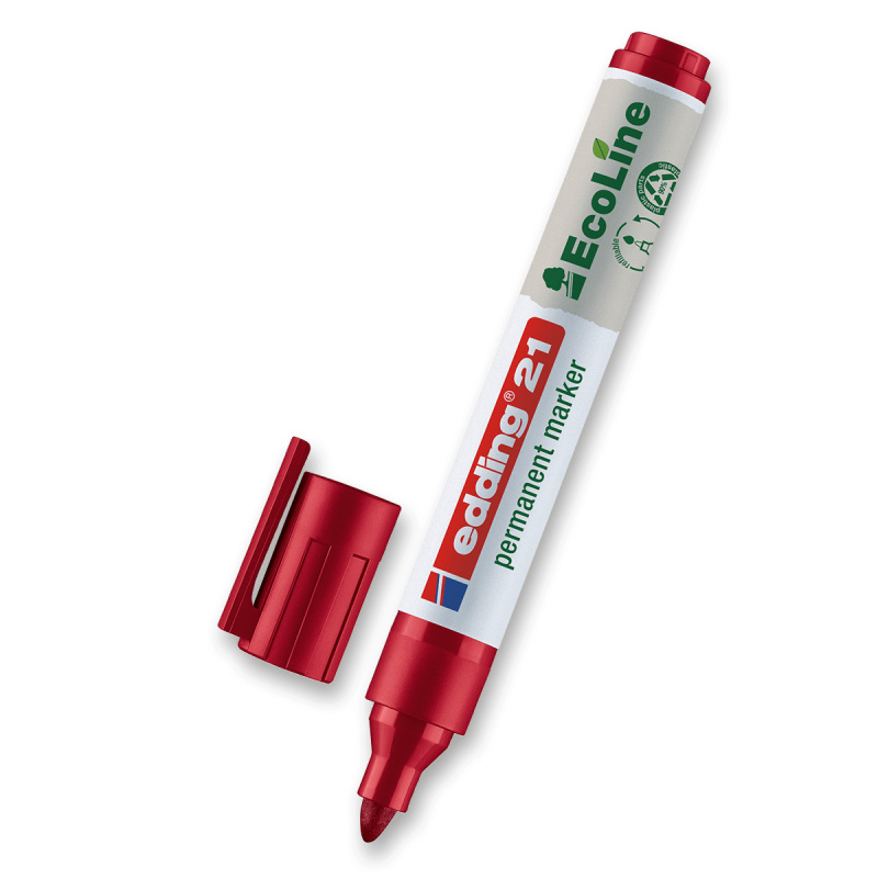 Edding 21 EcoLine - permanentní popisovač - červený