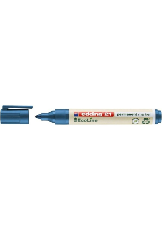 Edding 21 EcoLine - permanentní popisovač - modrý