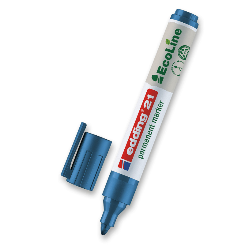 Edding 21 EcoLine - permanentní popisovač - modrý