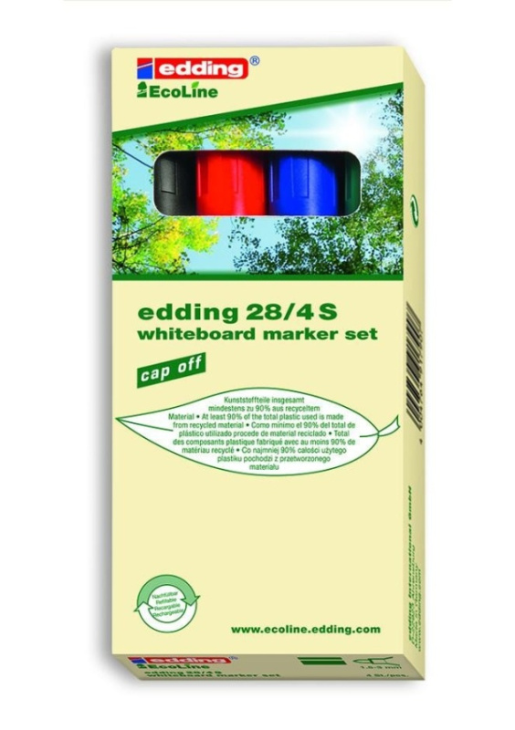 Popisovač na bílé tabule edding Ecoline 28, sada