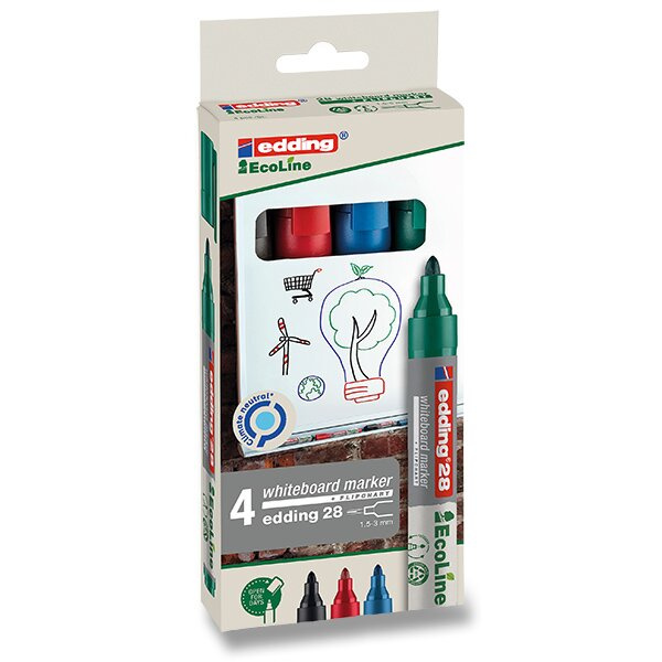 Popisovač na bílé tabule edding Ecoline 28, sada