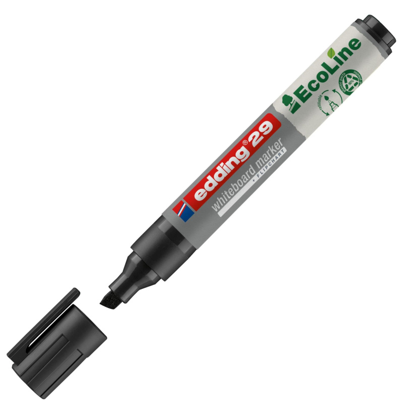 Popisovač na bílé tabule Edding Ecoline 29 - zkosený hrot, černý