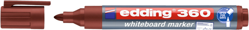 Popisovač EDDING 360 na bílé tabule, hnědý EDDING