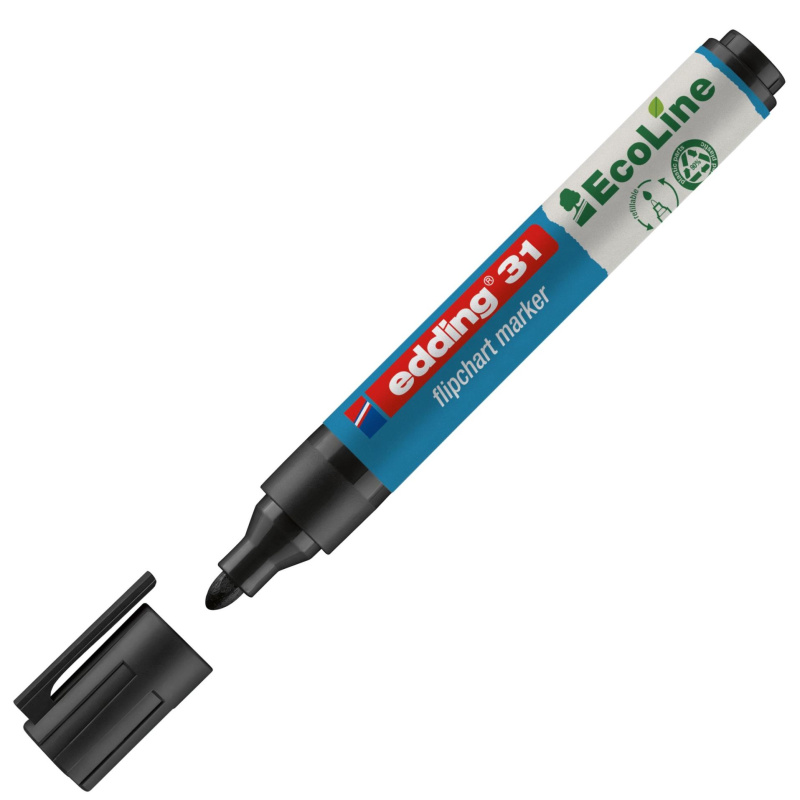 Popisovač na flipchart Edding Ecoline 31 - kulatý hrot, černý