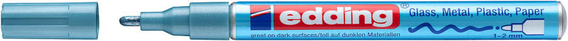 Lakový popisovač EDDING 751, metalický sv. modrý EDDING