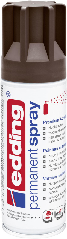 Akrylový sprej edding 5200 - čokoládově hnědá matná 907, objem 200,00 ml
