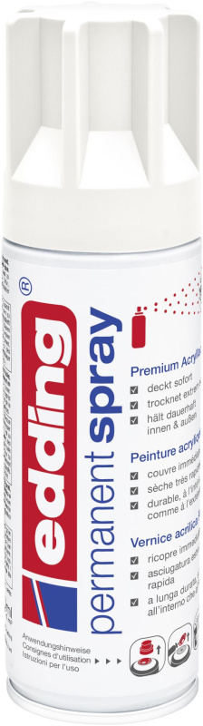 Akrylový sprej edding 5200 - dopravní bílá matná 922, objem 200,00 ml