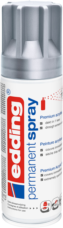 Akrylový sprej edding 5200 - stříbrná matná 923, objem 200,00 ml
