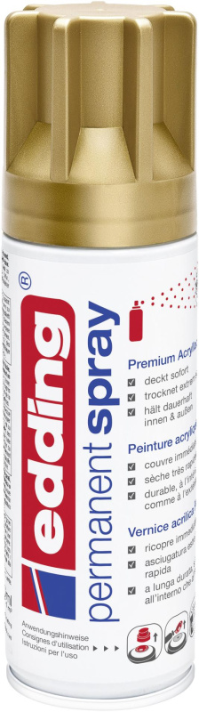 Akrylový sprej edding 5200 - sytá zlatá matná 924, objem 200,00 ml