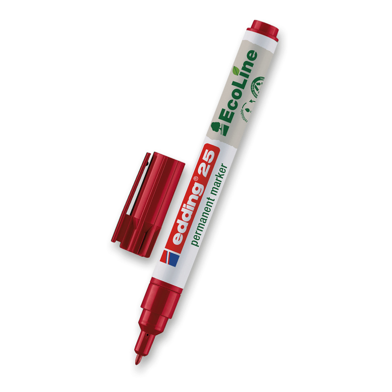 Edding 25 EcoLine - permanentní popisovač - červený