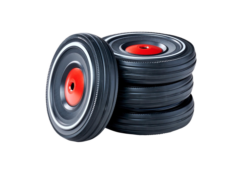 BIG Tichá kolečka pro Bobby Car »Whisper Wheels« – červená/černá