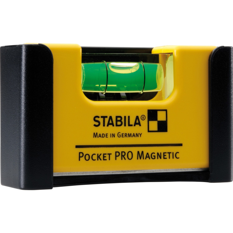 STABILA Kapesní vodováha Pocket Pro Magnetic s klipem na opasek, 1x libela, 7 cm