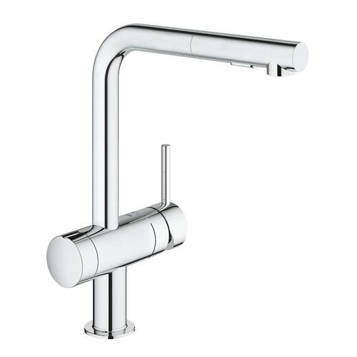 Grohe Minta dřezová baterie s vytahovací sprškou, 2 proudy chrom 31558000 G31558000