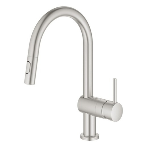 Grohe Minta Touch dřezová baterie s vytahovací sprškou supersteel 31358dc2 G31358DC2
