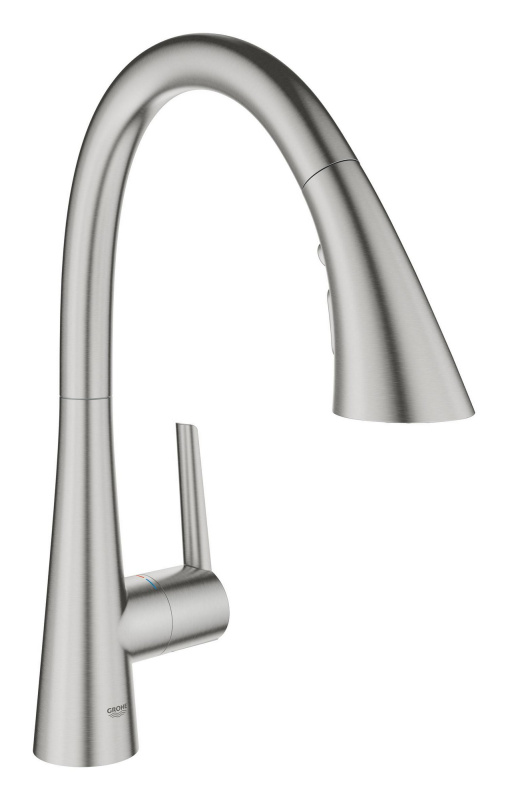 Grohe Zedra dřezová baterie s vytahovací sprškou, 3 proudy supersteel 32294dc2 G32294DC2
