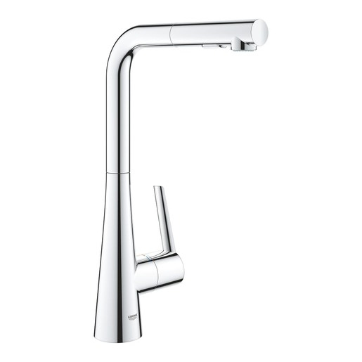 Grohe Zedra dřezová baterie s vytahovací sprškou, 2 proudy chrom 32553002 G32553002