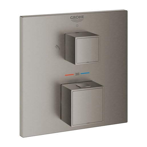 Grohe Grohtherm Cube sprchová a vanová baterie bez podomítkového tělesa kartáčovaný hard graphite 24154al0 G24154AL0