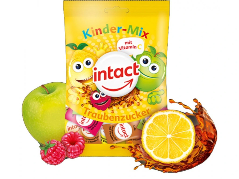 INTACT hroznový cukr Kinder mix, 75 gramů