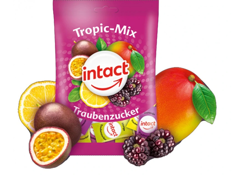 Intact Hroznový cukr Tropický mix 75 g